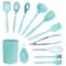 MegaChef Light Teal Silicone Cooking Utensils Set, 12ct.